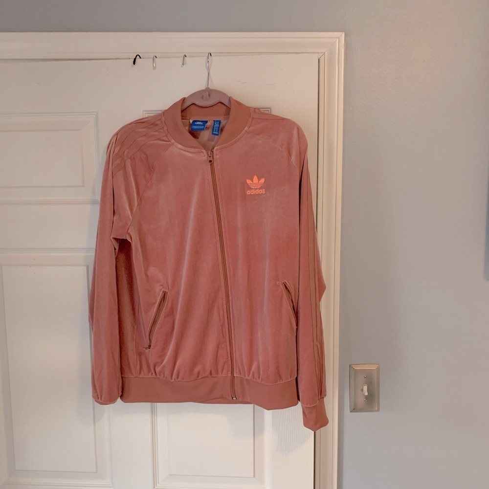 Adidas velvet track suit top